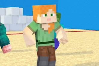 create minecraft 3d animation