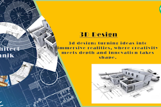 be your architect for apartment 3d design and 2d floor plan