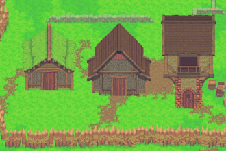 do 2d top down pixel art tileset rpg game map  art character asset tile map