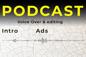 produce podcast intro and outro with professional voiceover
