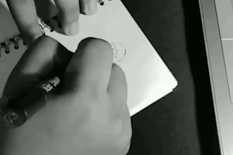 create a simple, dark, and spooky pen and ink illustration