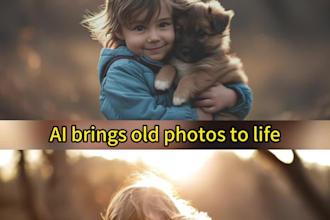 animate photo to video such as hug your pet or your family