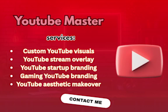 design a full youtube branding kit, overlay video templates