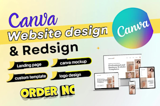 canva website design, canva website templates, canva landing page, canva mockups
