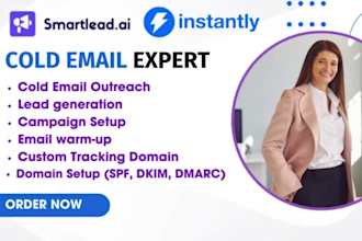 setup smartlead, instantly ai for cold email outreach marketing and email