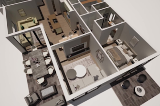 make 3d floor plan from your drawing or sketch