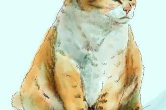turn pet photos into cute watercolor art