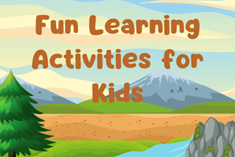 design fun kids worksheets, coloring pages, and activity books