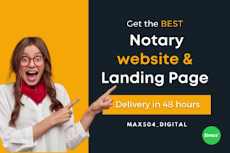 design notary website, notary public site, notary landing page, wordpress