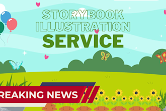 create children storybook illustrations and cover