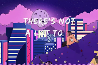 produce a stylized ai generated lyric music video animation