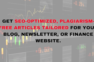 write quality finance, investment and stock market articles