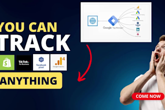 setup or fix google analytics 4,fb tiktok pixel or tag manager conversions
