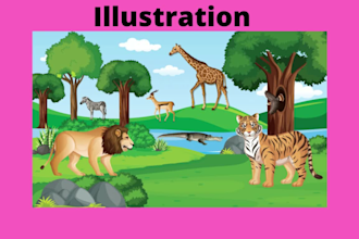 draw unique children storybook and illustration