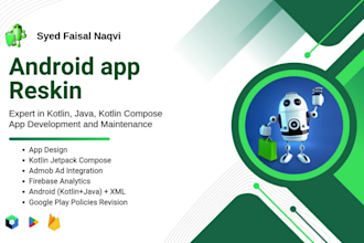 reskin android app or redesign android app