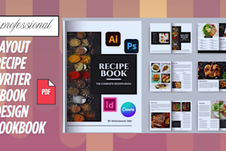 write, format, design lookbook, recipe writer ebook, professional layout, italy
