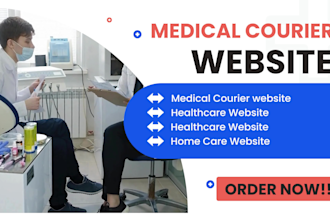 medical courier website, medical website, healthcare website