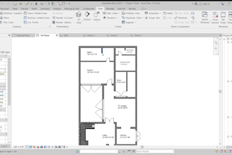 draw architectural floor plans and mep in revit