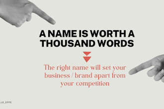 craft your brand or business name and slogan or tagline