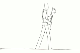 do draft character animation 2d any position and movement