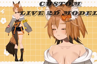 do live2d vtuber character vtuber rig model for streaming your vtuber model