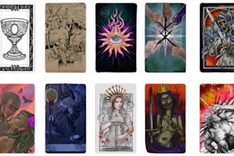 draw 78 tarot card game design witch tarocchi tarotto tarotkarten tarock board