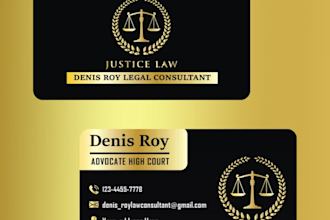 design a legal consultant law firm lawyer business card and flyers