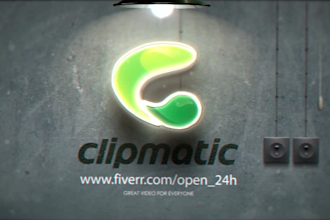 logo 3d intro light neon animation in 24h full HD 1080p