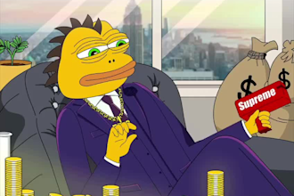 2d memecoin video, crypto meme video memecoin animation, yeti meme style vide0