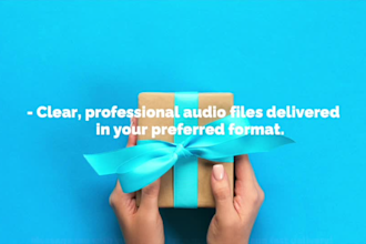 record a professional male voice over in english