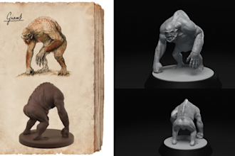 sculpt 3d miniature terrain figurines 3d custom models tabletop for 3d printing