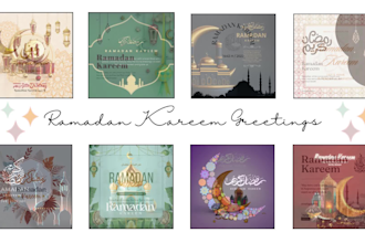 create a beautiful ramadan greeting card