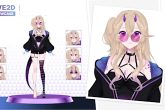custom 2d vtuber model rigging or live2d vtuber commission for vtuber streaming