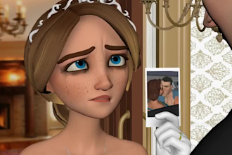 do 3d disney pixar sytle animation video 3d cartoon character disney animation