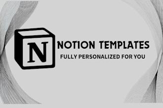 create a custom notion templates, professional notion dashboard and workspace