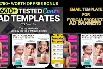 design lead generation ad templates, email headers, banner ads, scroll stopping