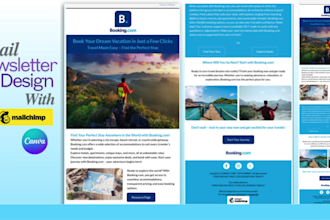 design a professional mailchimp email template or newsletter