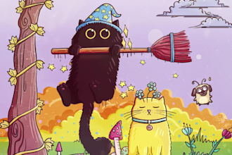 Top 5!  draw colorful and magical illustrations for your book