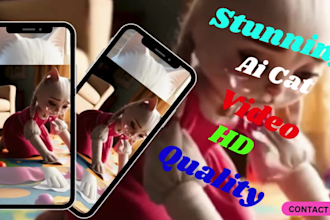create incredible ai generated cat video, cat stories for youtube and tiktok