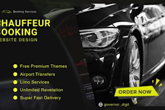 design chauffeur website limousine taxi booking website vtc airport transfer