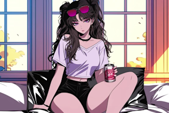 draw vintage retro anime for pfp, fan art, original character