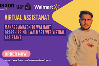 manage amazon to walmart dropshipping walmart wfs virtual assistant