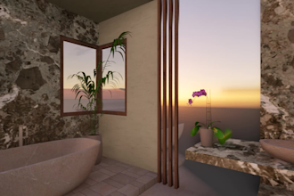 design your bathroom with 2d plan, 3d model and realistic renders