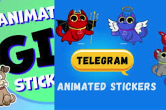 create animated gif stickers for instagram story, facebook and giphy