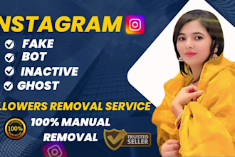 manually detect and remove fake, ghost, bot and inactive followers