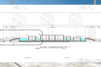 design fountains layout plan, conceptual design structure