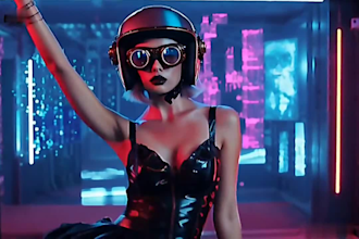 create cool and trippy ai music video with your ai character, music visualizer