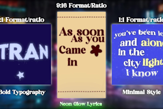 create custom animated lyric videos with aesthetic edits