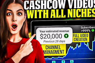 create automation cash cow channel on finance, luxury and crypto to earn 50k