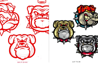 turn your sketch or image into a digital vector art logo